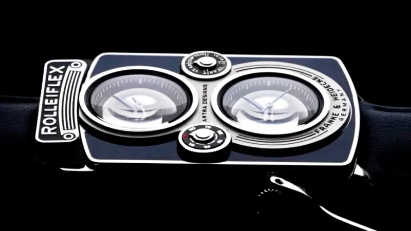 Artra Designs Rolleiflex Camera Dual Watch Rayakan 100 Tahun Kamera TLR Legendaris