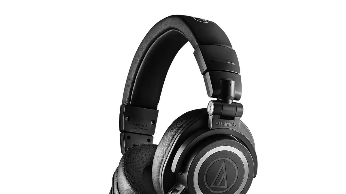 Headset nirkabel Audio-Technica ATH-M50xSTS-WL StreamSet dengan mikrofon kondenser studio