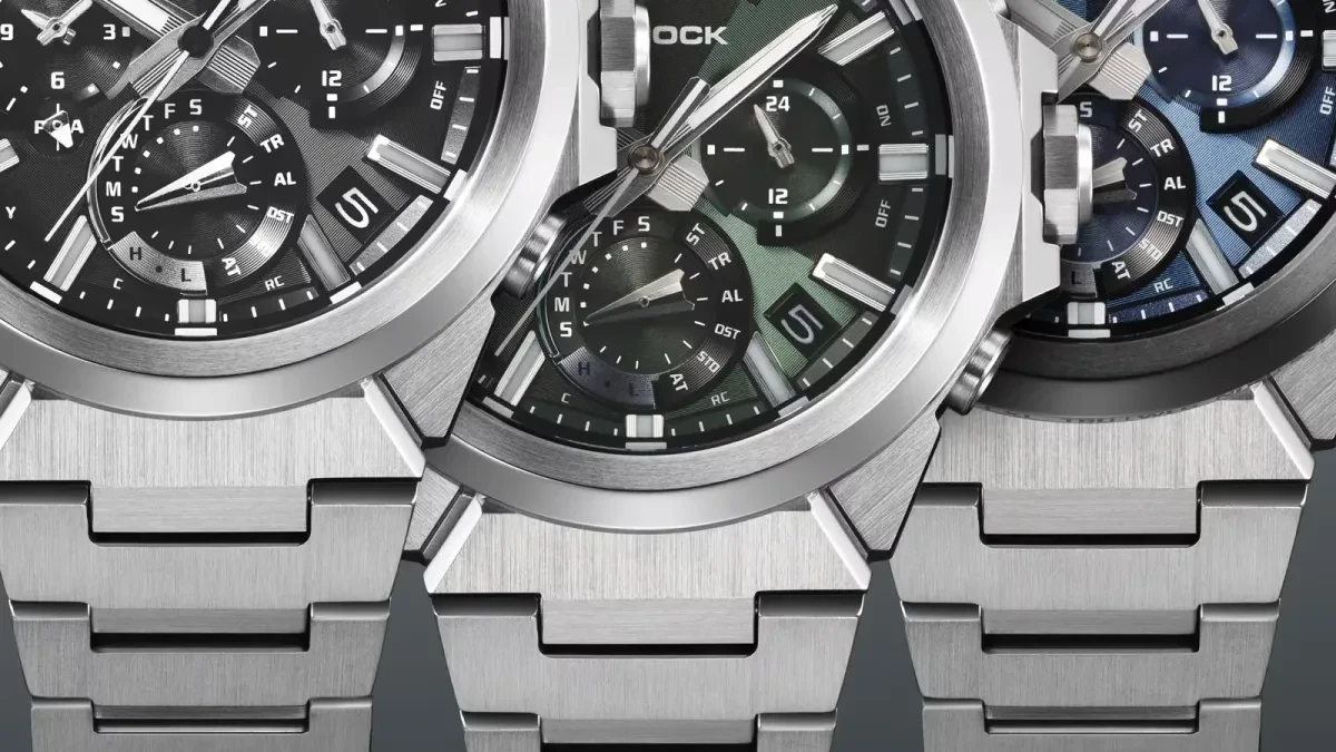 Casio G-Shock GST-W1000 series dengan material stainless steel dan kaca safir