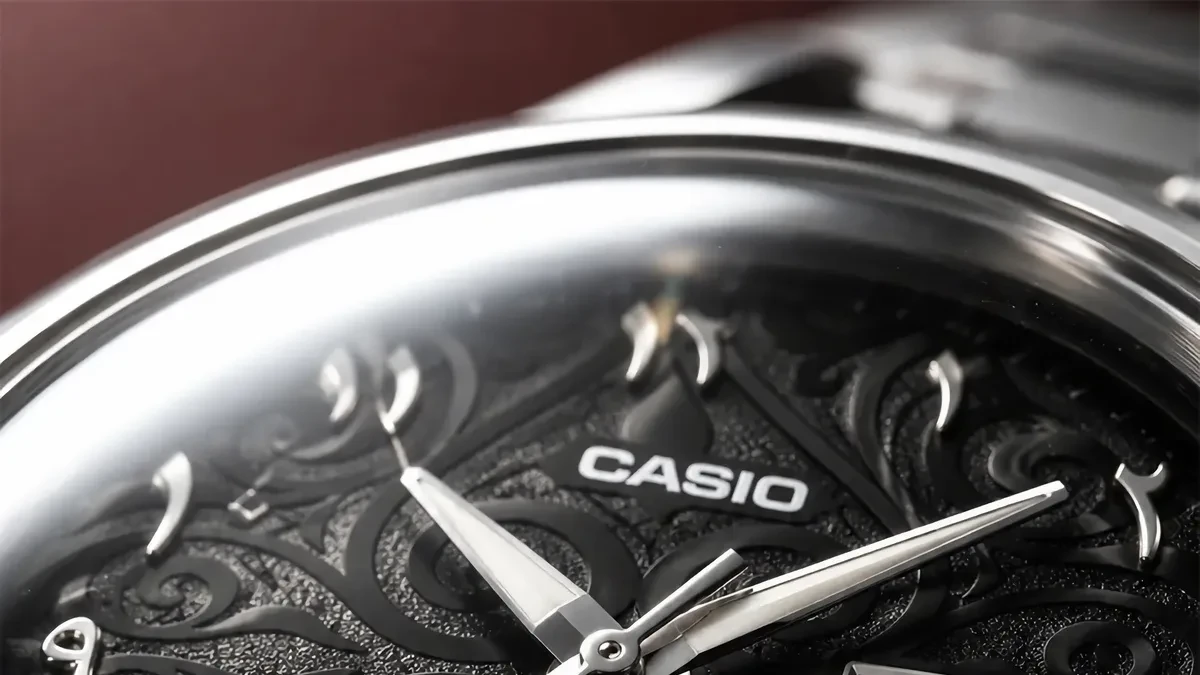 Casio MTP-E735AR seri dial Arabesque dengan angka Arab Timur