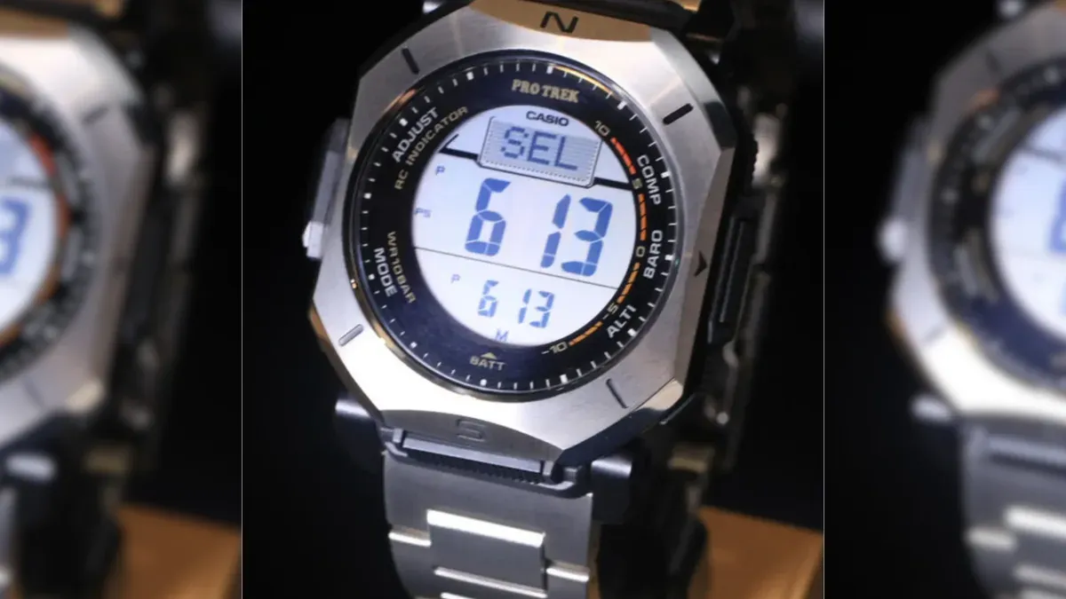Casio Pro Trek PRW-69YT-7 titanium watch real-world appearance