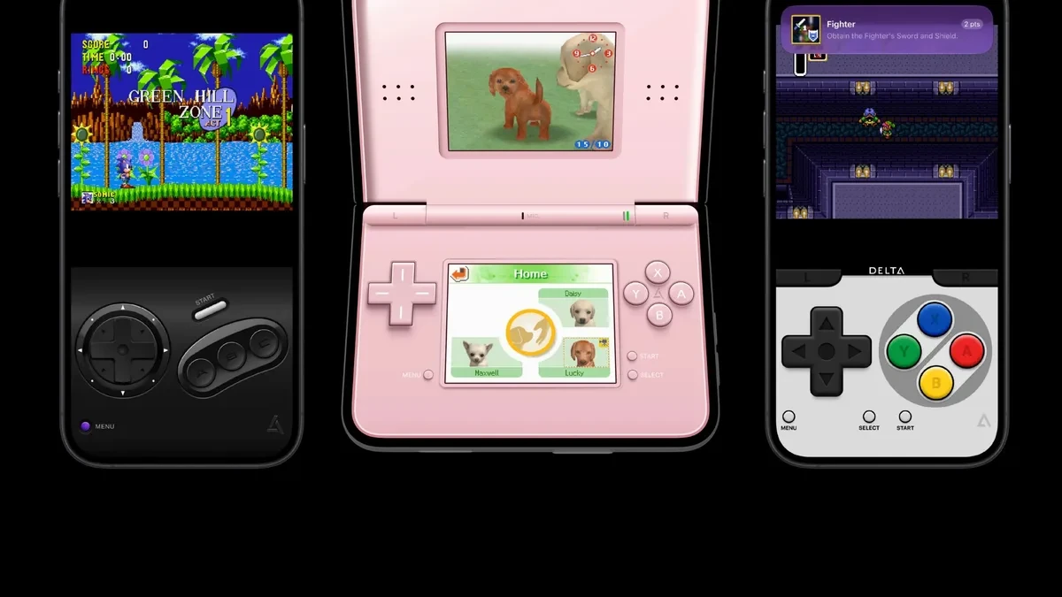 Tampilan emulator Delta 2.0 pada perangkat iOS