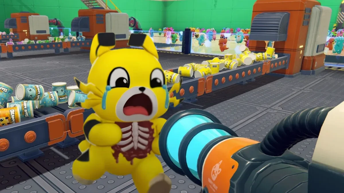 Tampilan visual game simulasi pabrik Can 'Em All di Steam