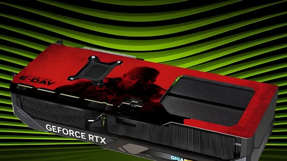 Kartu grafis Gigabyte RTX 5080 kustom edisi Gears of War E-Day hasil karya modder Snaxan