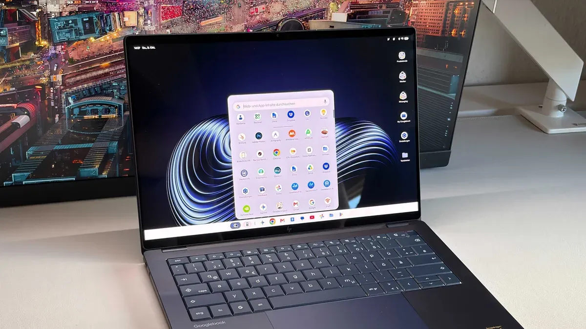 Laptop HP Googlebook 14c dengan sasis premium dan layar OLED tajam