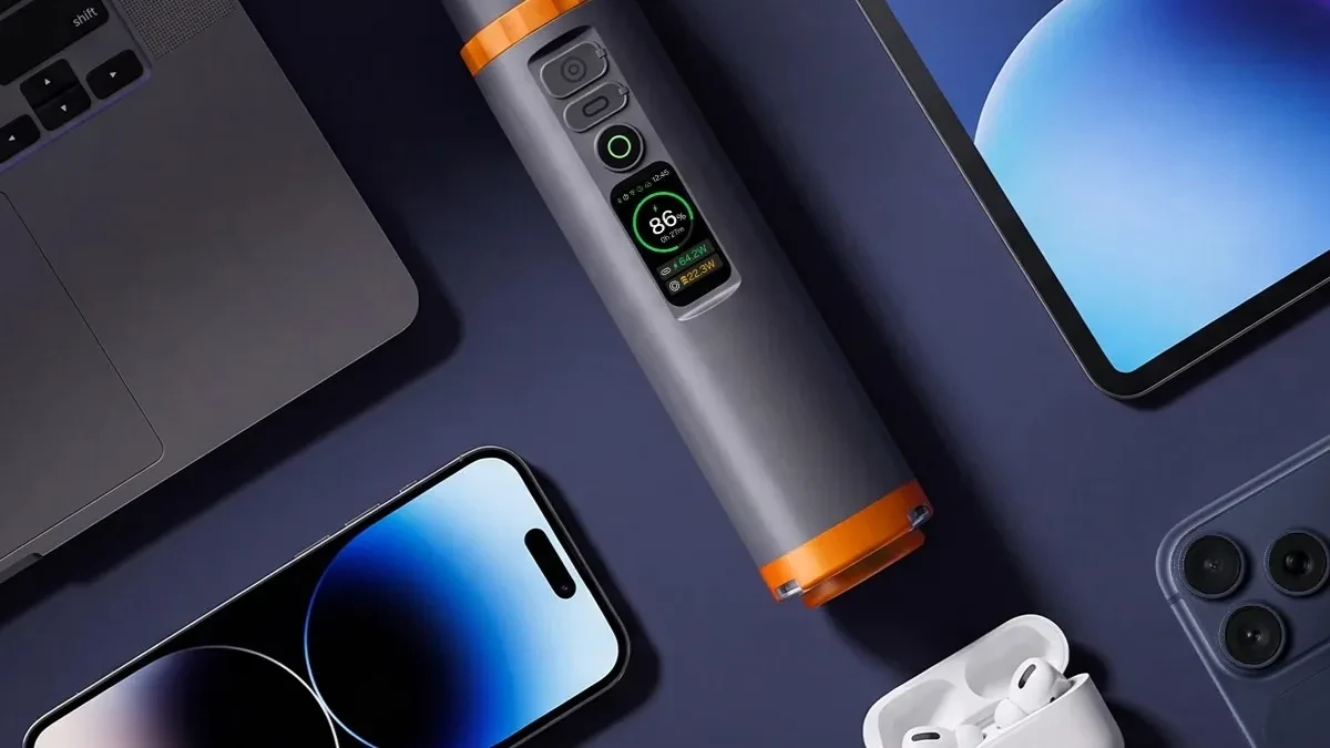 Power bank silinder PeakDo LinkPower Pod 1 warna Cosmic Orange