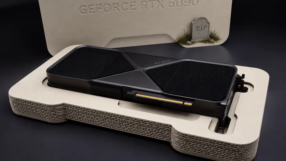Ilustrasi kartu grafis Nvidia GeForce RTX 5090