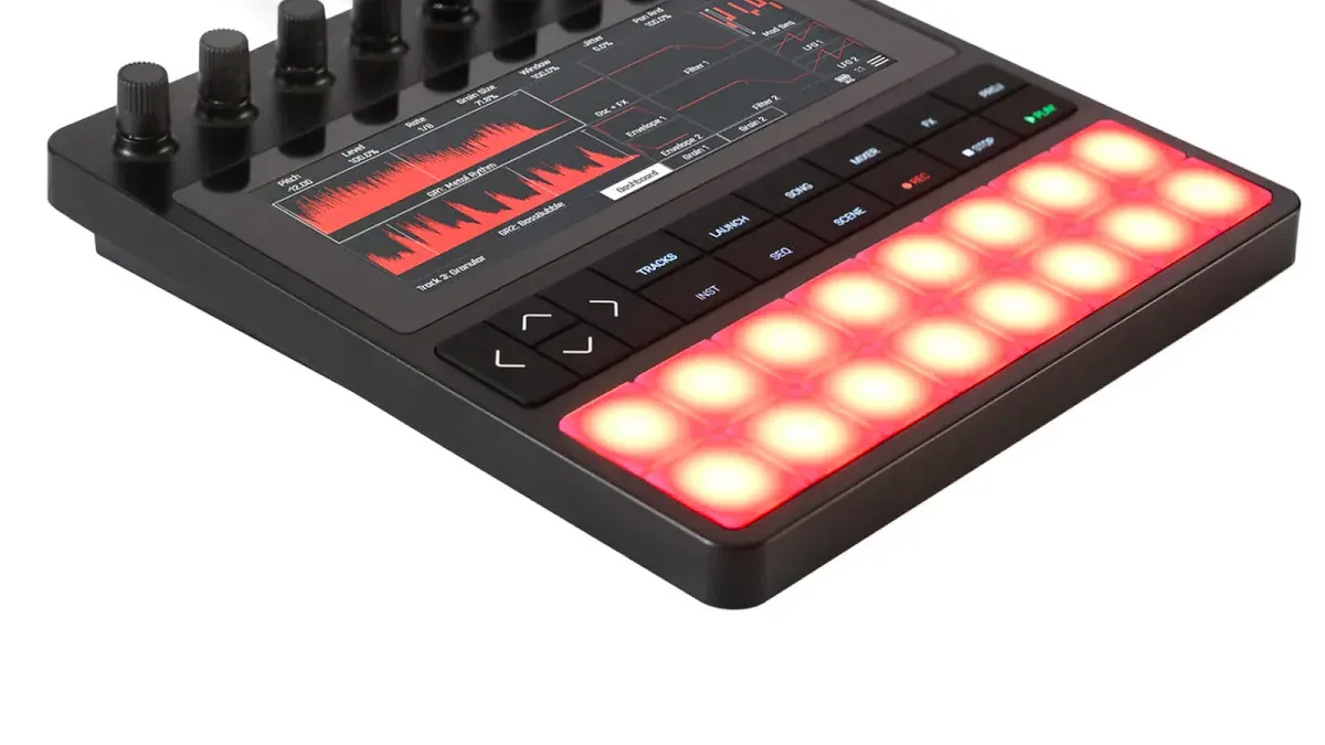 Tampilan antarmuka sampler 1010music Bento