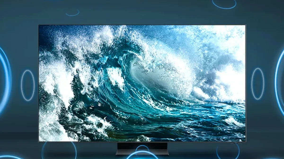 Televisi pintar Samsung TV 2025 yang menjalankan sistem operasi Tizen OS