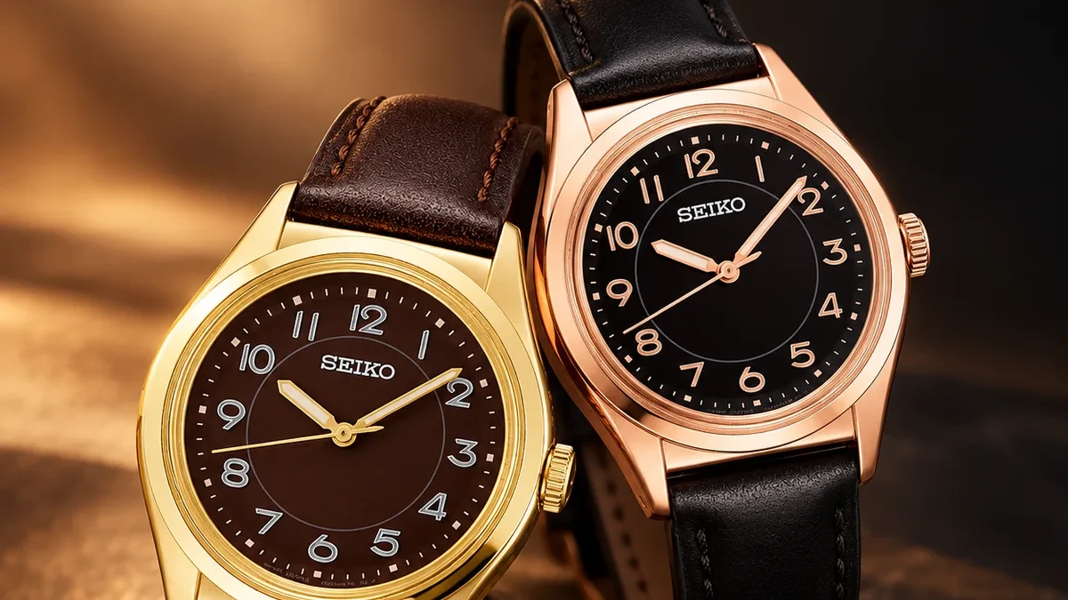 Jam tangan klasik Seiko Selection HFH006P dan HFH007P dengan tali kulit sapi