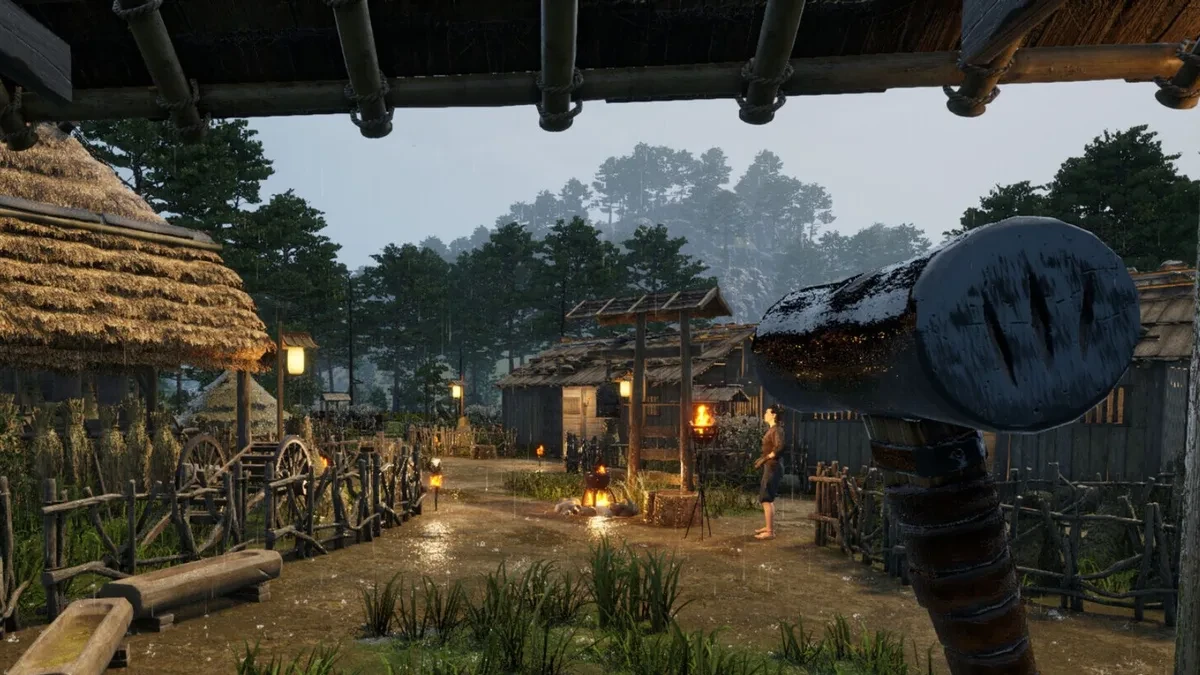Tangkapan layar game open world Sengoku Dynasty di Steam
