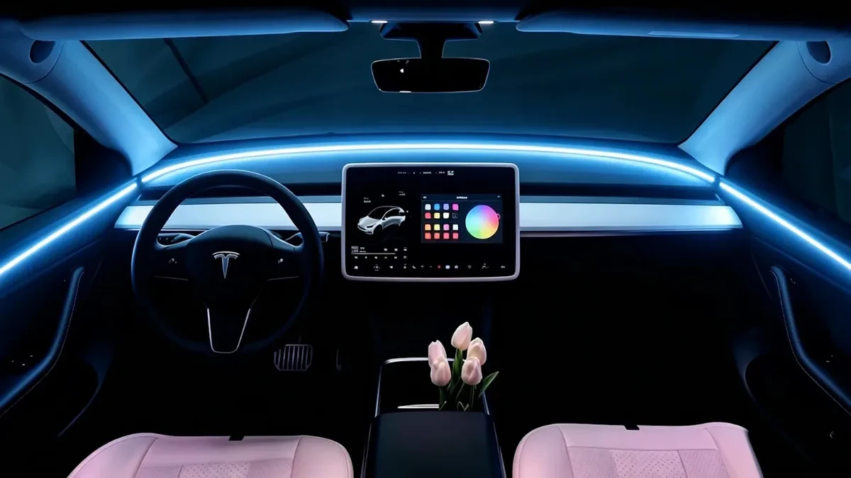 Kit lampu ambient Star Ring untuk Tesla Model 3 dan Model Y