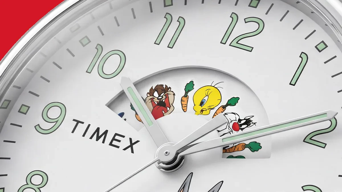 Jam tangan Timex Standard edisi Looney Tunes TW2Y99100 dengan dial Bugs Bunny