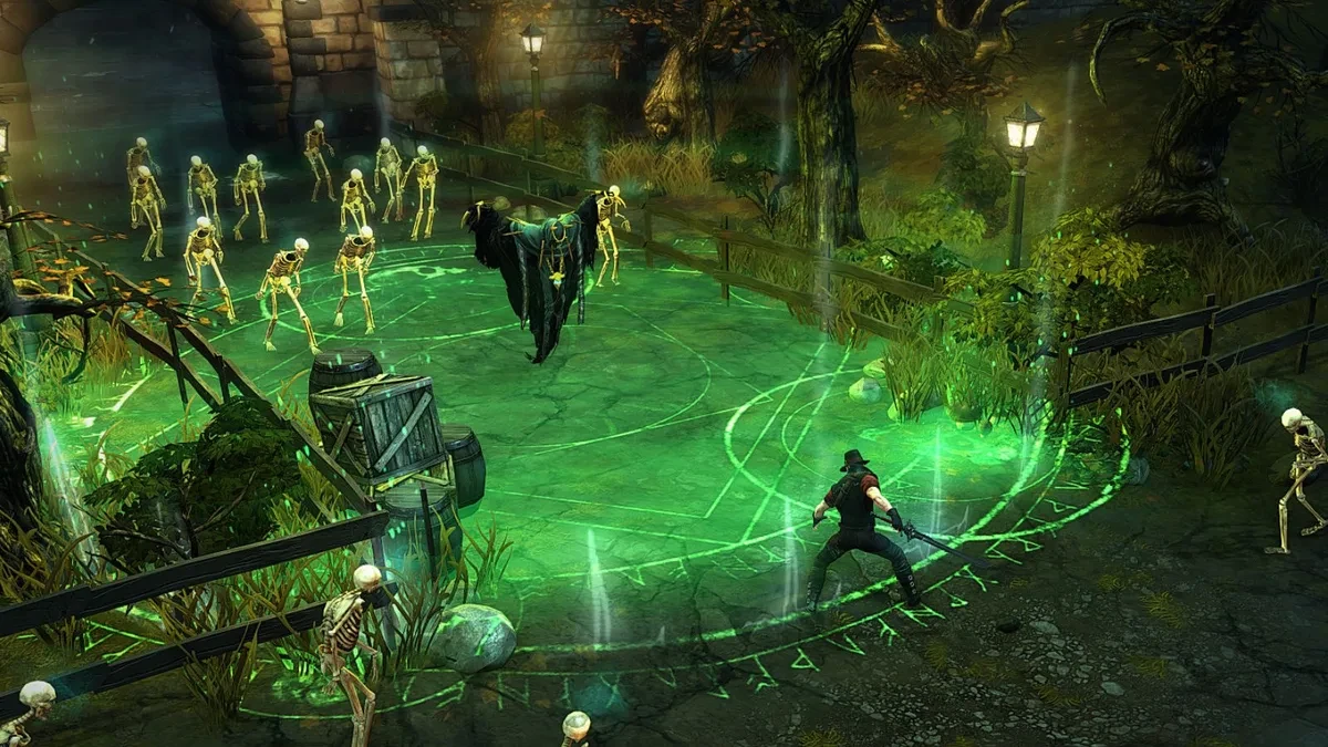 Tangkapan layar pertempuran dalam game Victor Vran diskon di Steam